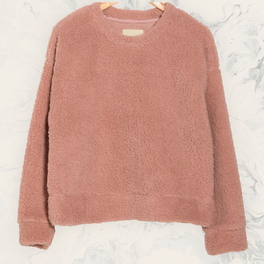 NWOT Shop Thread & Supply Crewneck Pullover Sweater In Blush- size XS
